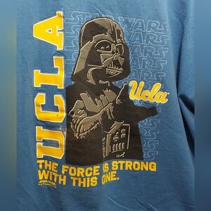 Champion Mens 2XL T Shirt UCLA Bruins Star Wars Darth Vader Blue Force Choke